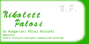 nikolett palosi business card