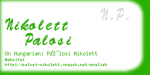 nikolett palosi business card